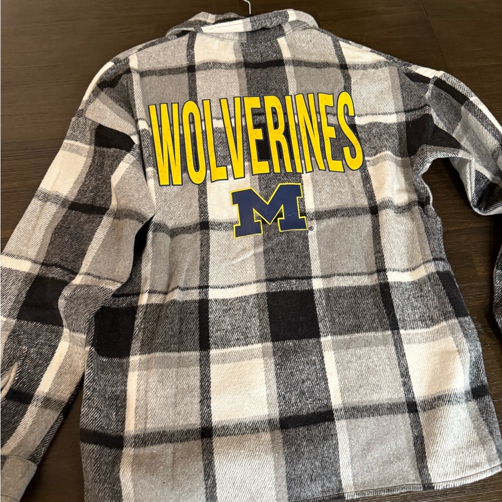 Plaid Performance Jacket With Yellow Michigan Log… - image 2